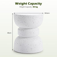 35.5 cm Round Side Table White