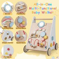 7 in 1 Push and Pull Learning Walker with Multi-Activity Toys for Kids