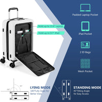 Lightweight PC Hardside Suitcase w/Double TSA Lock