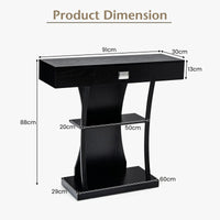 Giantex T-Shaped Console Table for Small Space, Behind Couch Table with Drawer