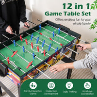 Foosball Table Game Set 12 in 1 Game Table Set