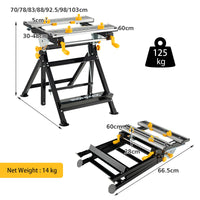 Folding Work Table 125kg Load Capacity, Portable Workbench