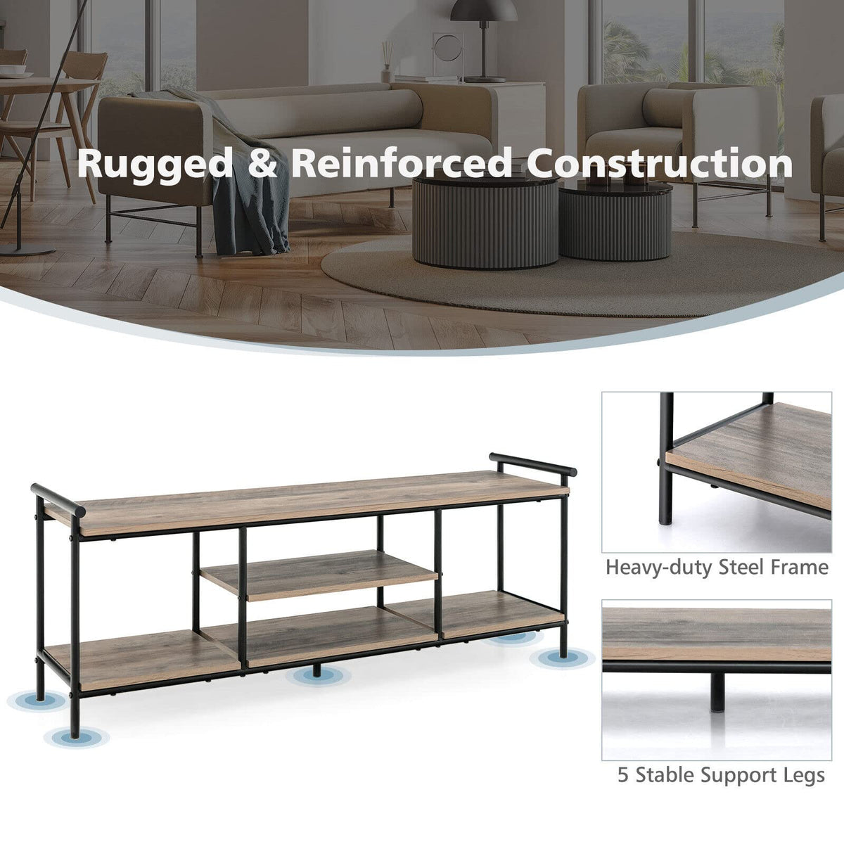 Giantex TV Cabinet Entertainment Unit Stand