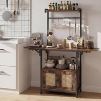 Giantex Bakers Rack Microwave Stand Drop Leaf