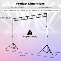 Portable Lighting stand System, Height Adjustable DJ Light Stand