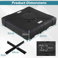 Cantilever Umbrella Base with Wheels,180kgWater&Sand Fillable Weighted Stand