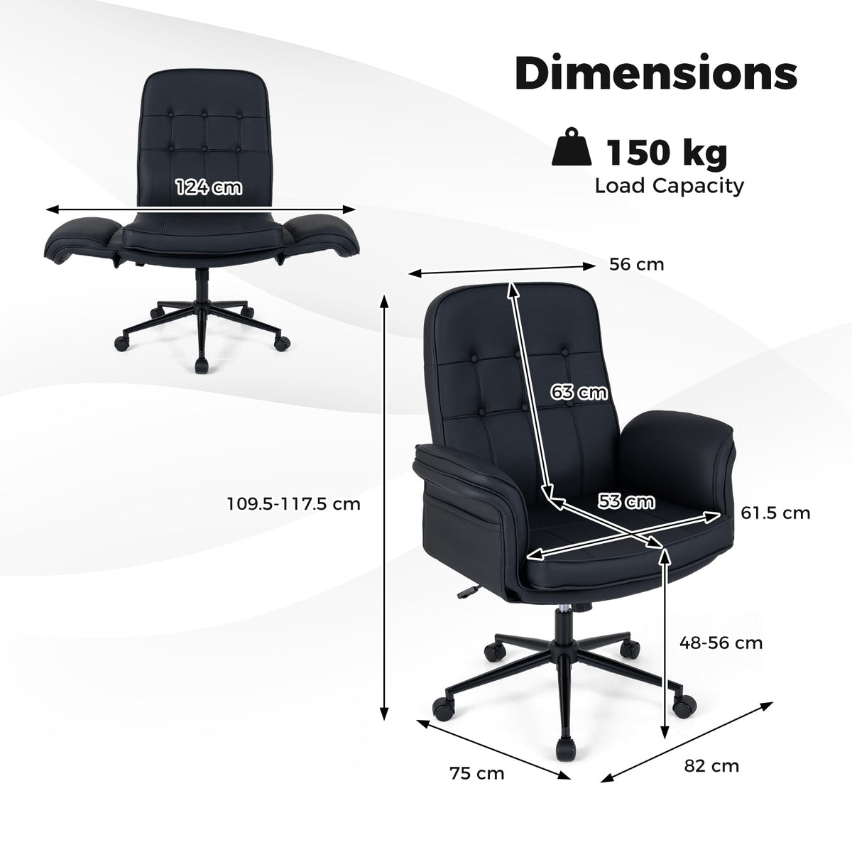 Criss Cross Chair with Rocking Backrest and Removable Cushion