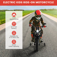 Licensed Aprilia Kids Ride On Motorcycle with 2 Training Wheels