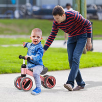 Baby Balance Bike, Balance Bike for Toddlers w/4 Wheels, 135°Limited Steering