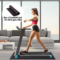 Folding Treadmill, Max 12.0 km/h, 2.25HP Electric Walking Pad, Compact Running Jogging Machine w/ 12 Preset Programs