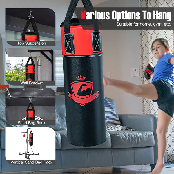 5 kg Kids Hanging Punching Bag Set w/ Punch Gloves, Suitable for 3+ Boys & Girls