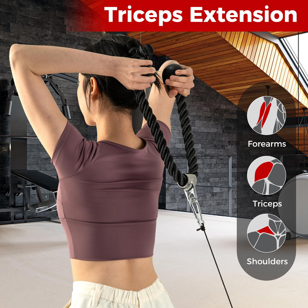 Cable Machine Attachment Set, LAT Pulldown Attachments incl. V-Shaped ...