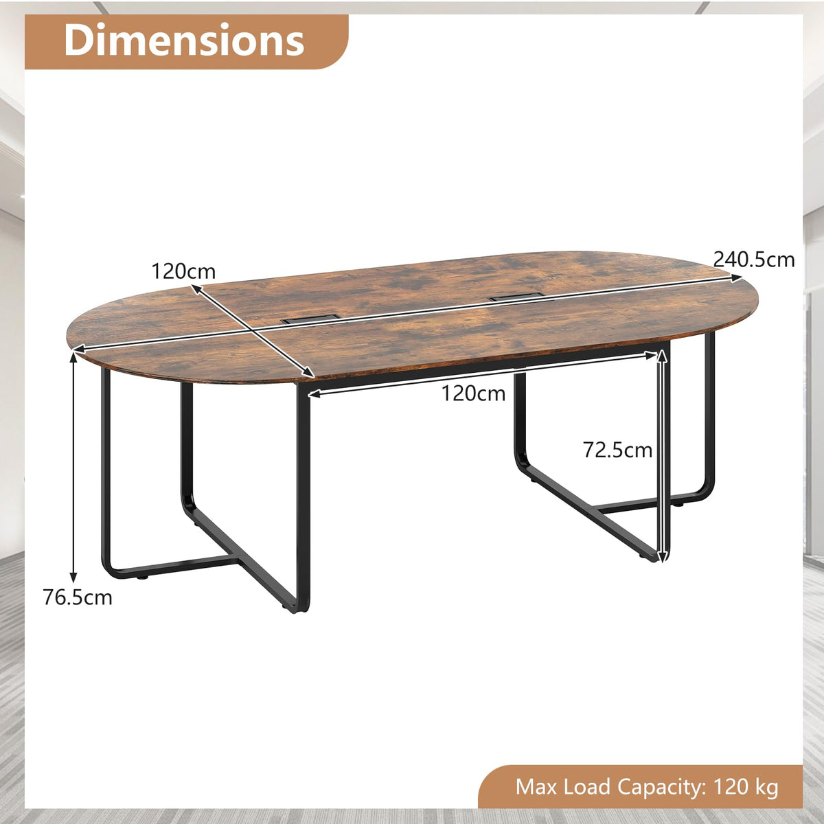 240.5cm Oval Conference Table