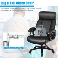 Giantex Massage Office Chair, PU Leather Computer Gaming Chair, Rolling Executive Managerial Chair
