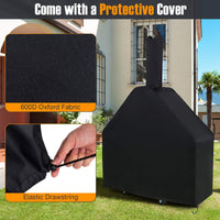 Outdoor Wood Fired Pizza Pizza Oven with Protective Cover for BBQ