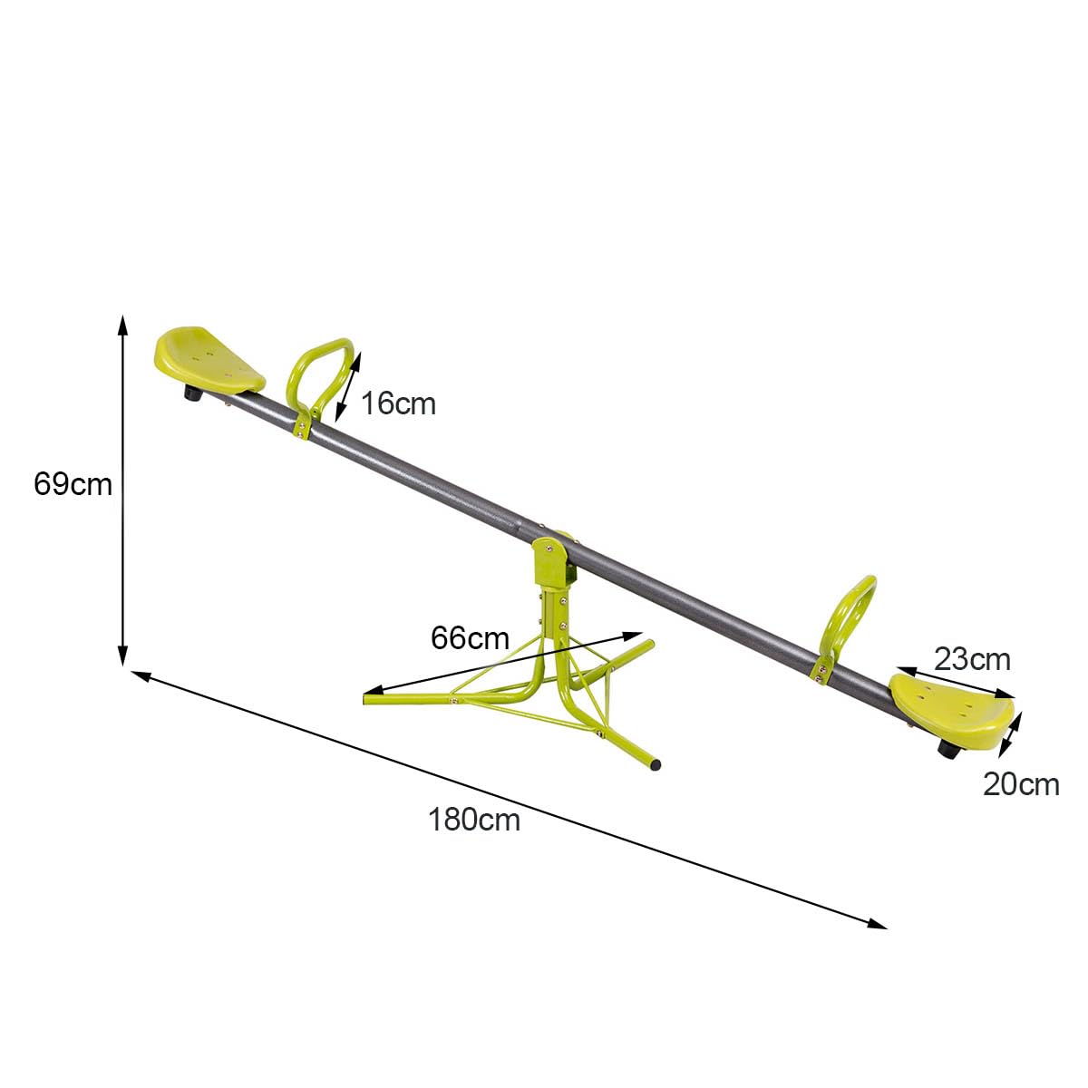 Kids Seesaw Swivel Children Teeter Totter Outdoor Play Set for 2 children