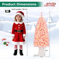 120 cm Pre-lit Potted Artificial Christmas Tree w/ 100 Warm White LED Lights