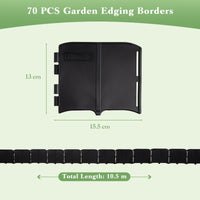 Plastic Garden Edging Kit Interlocking Design for Landscaping and Lawn