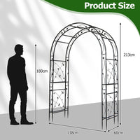 Heavy Duty Garden Arch with Floral Patterns for Climbing Plants
