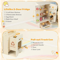 Corner Play Kitchen with Lights and Sounds Large Pretend Kitchen Playset