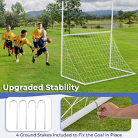 2 in 1 Kids Soccer Goal with PE Netting&UPVC Pipe Frame for Park Backyard