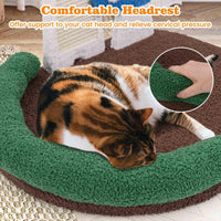 Mushroom Cat Bed, Cat Claw Scratcher w/Wide Bed