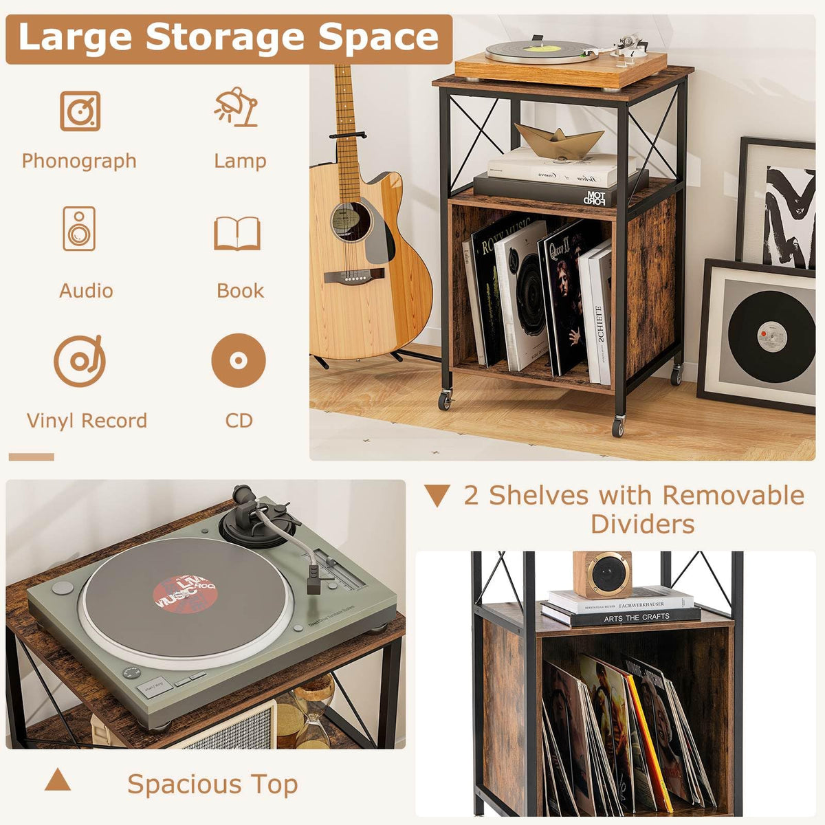 Giantex Record Player Stand, Turntable Stand