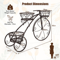 Tricycle Plant Stand, Flower Pot Cart Holder