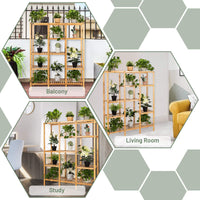 Bamboo Plant Stand, 5 Tier 12 Potted Plant Shelf