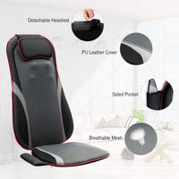 Shiatsu Back Massager with Heat, Neck and Back Massage Seat Pad for Chair, Deep Tissue Kneading