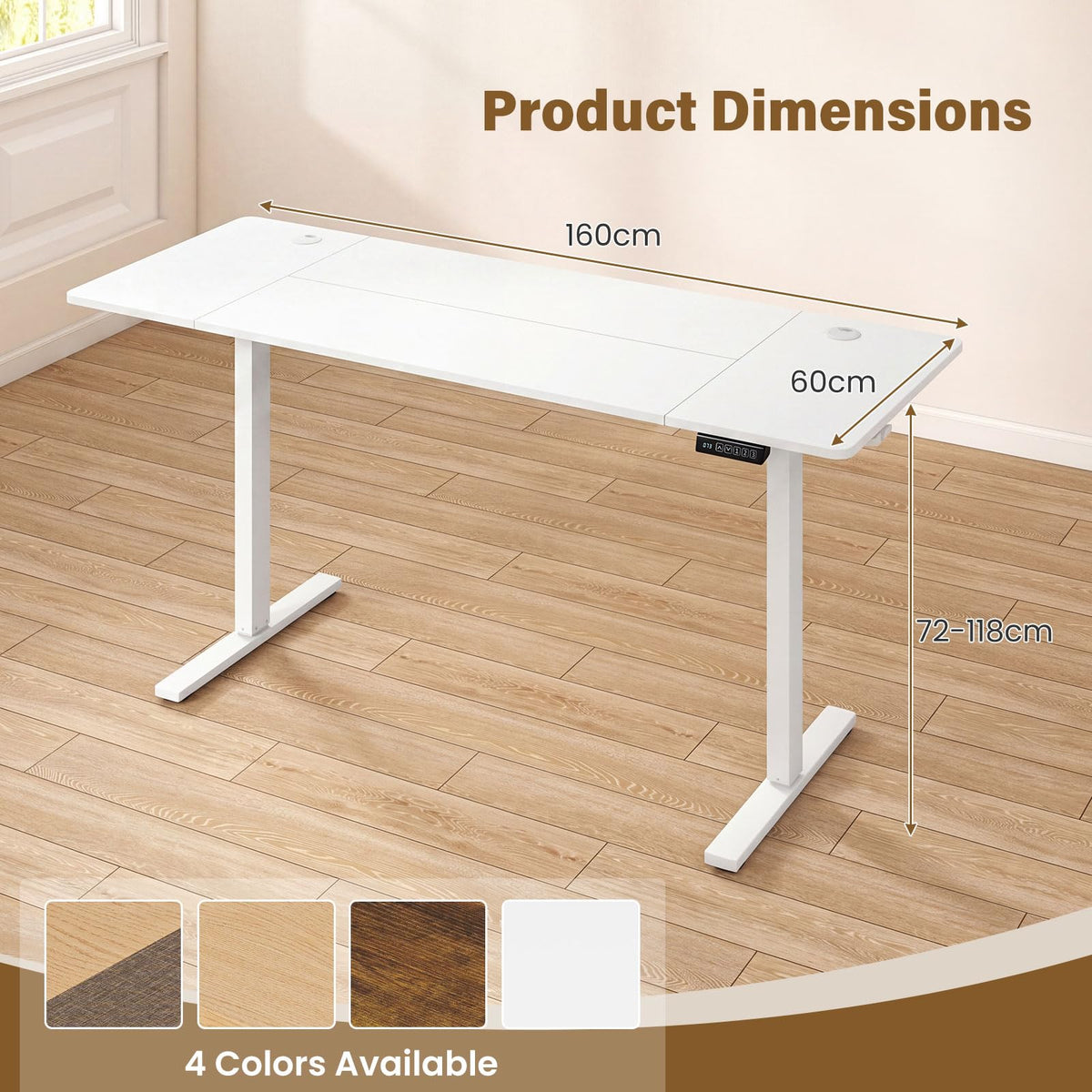 Giantex 160x60cm Electric Height Adjustable Standing Desk