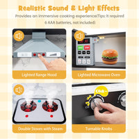 Kids Corner Kitchen Playset, Wooden Pretend Play Kitchen