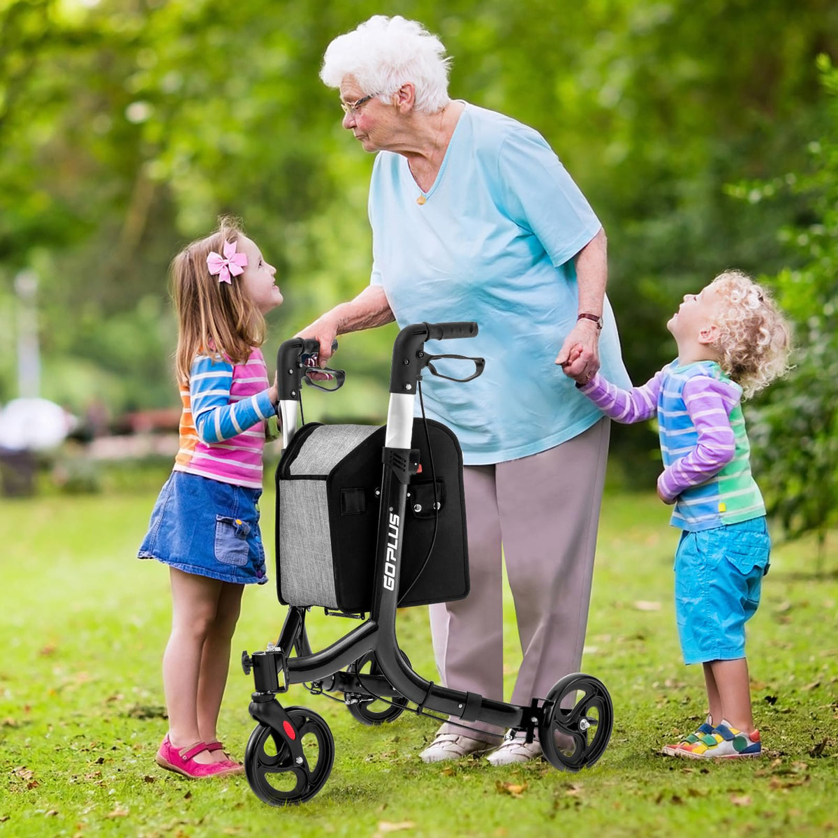 3-Wheel Rolling Walker Folding Rollator Walker