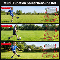 Foldable Soccer Rebounder Net with Adjustable Bounce Back