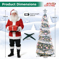180cm Pre-Lit Pop up Christmas Tree w/ 140 LED Lights