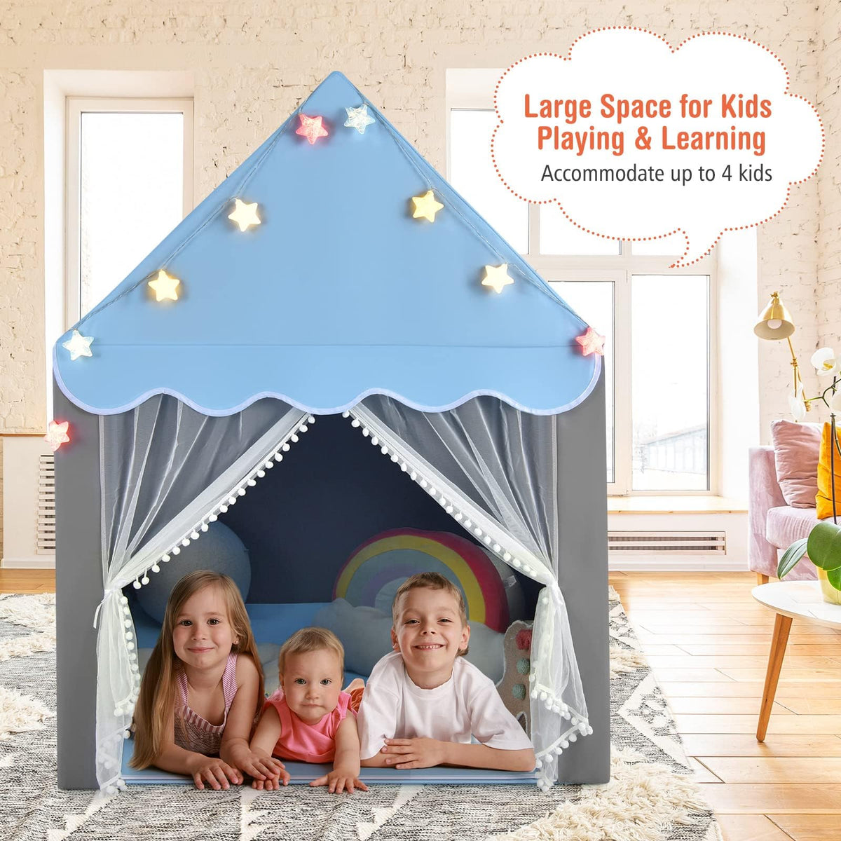 Indoor Outdoor Princess Tent for Boys & Girls