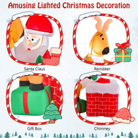155cm Inflatable Santa Claus Climbing Chimney for Indoor/ Outdoor Party
