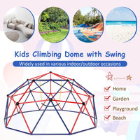 3m Kids Climbing Dome with Swing Outdoor Jungle Gym Climber