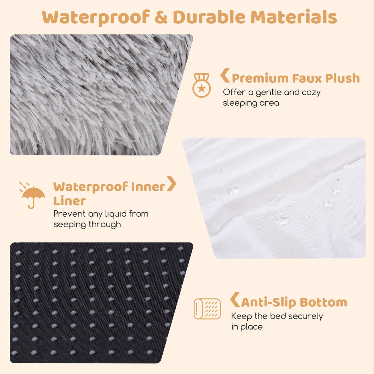 Human Dog Bed, Washable Fluffy Faux Fur Nap Bed Fits Pets & People Adults Doze Off