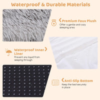 Human Dog Bed, Washable Fluffy Faux Fur Nap Bed Fits Pets & People Adults Doze Off