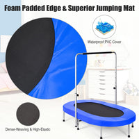 Double Trampoline for 2 People with Adjustable Handrail and Safety Pad