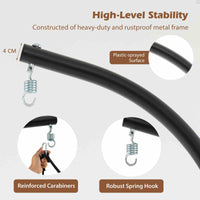 Hanging Swing Chair with Stand and Cozy Seat and Back Cushions