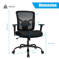 Giantex 400 LBS Big & Tall Mesh Office Chair, Ergonomic Executive Chair w/Lumbar Support