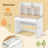 Kids Study Desk with Storage