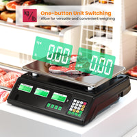 40kg Price Computing Scale with Counting Function and Stainless Steel Platform