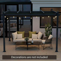 Outdoor Retractable Pergola with Retractable Canopy Cover for Garden