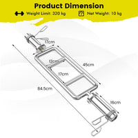 84.5 cm Inch Olympic Triceps Bar, 320 kg Solid Steel Weight Bar