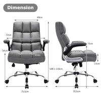 Giantex Gaming Office Chair w/Adjustable Height & Tilt Angle, Ergonomic Computer Chair (Grey)