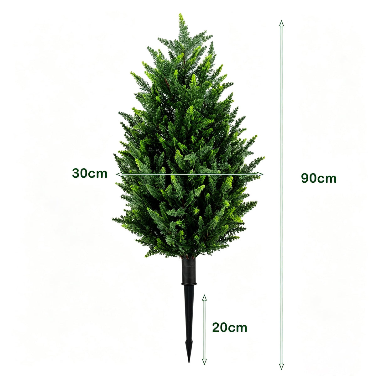 Giantex 2 Pack Artificial Cypress Topiary Trees 90cm Faux Cone Bushes