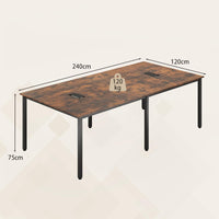 240 x 120cm Large Meeting Table Seats up to 10 People